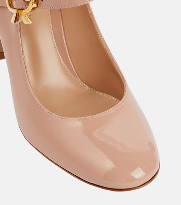 Gianvito Rossi Mary Ribbon patent leather pumps