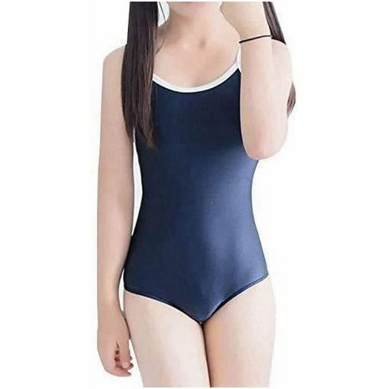 Veylin スクール水着 女子 学校用水着 女の子 プール 無地 レディース フットマーク 泳水着 水着 青 通販 Lineポイント最大get Lineショッピング