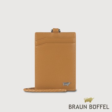【BRAUN BUFFEL 德國小金牛】台灣總代理 斯萊特-A 證件夾-淺棕色/BF565-171-CS