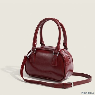 安哥拉紅簡約休閒款 斜挎小方包手提小方包 保齡球包單肩包  送女友 情人節禮物首選 Bag