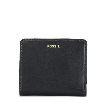 FOSSIL 兩折短夾 鵝卵石紋真皮皮革 皮夾 短夾 錢包 卡片夾 黑色(現貨)▶指定Outlet商品5折起☆現貨【送禮首選★APP下單點數4倍送】