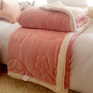 冬天夾棉毛毯冬季加厚保暖法蘭羊羔珊瑚絨床單人被子沙發午睡毯子