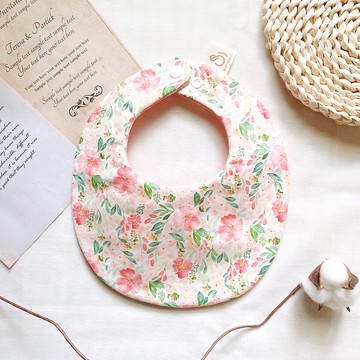 春計花朵圍兜 圍兜兜 手作圍兜 圍兜 彌月禮盒 handmade 客製