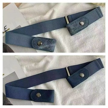 鬆緊腰腰帶 皮帶 腰帶 鬆緊腰帶女款隱形皮帶女牛仔褲百搭學生簡約褲帶彈力帶扣懶人皮帶 韓版女裝