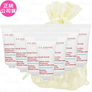 CLARINS 克蘭詩 生命之葉保濕去角質霜(升級版)(5ml)*10旅行袋組(公司貨)