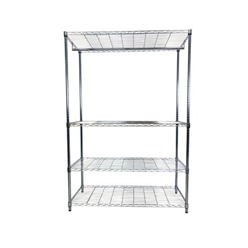 我塑我形 120 x 45 x 180 cm MIT耐重萬用鐵力士鍍鉻四層架 - 含衣桿 收納架 置物架 鐵力士架