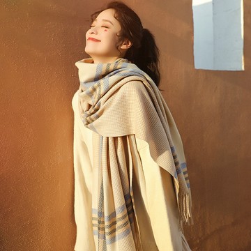 2026年秋冬 仿羊絨圍巾 新款 冬季 披肩圍巾女 加厚保暖 流蘇 scarf圍脖冬 情侶圍巾 百搭 高級感 男女圍巾
