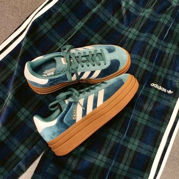 ADIDAS GAZELLE BOLD 天鵝絨綠 聖誕綠 厚底增高 女鞋 IG4391