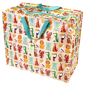 Rex LONDON 衣物 棉被超大多功能防水環保收納袋 萬用袋 動物樂園  1個  1個  55 x 48 x 28cm