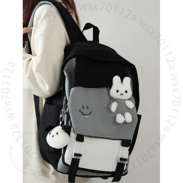 大容量百搭校園背包小兔子學院風雙肩包初中學生書包女生原創小衆UMV19GT01