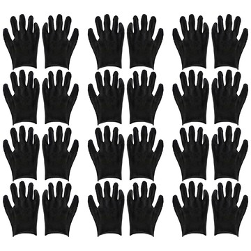 [waroom01] 12 雙棉手套滌綸加厚吸汗首飾騎行工廠黑色