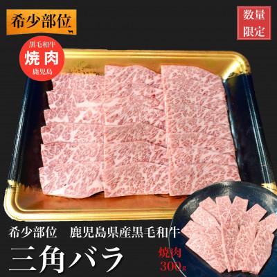 ふるさと納税 姶良市 鹿児島県産黒毛和牛三角バラ霜降り焼肉300g