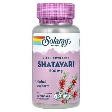 Solaray, 重要提取物，天門冬，500 毫克，60 粒素食膠囊