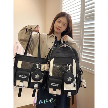 多巴胺書包初中女生痛包高顏值雙肩包小學生2025新款高中生背包女