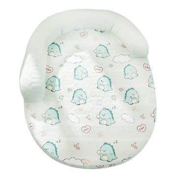 萌貝貝 四季涼感乳膠U型枕寵物睡墊  綠龍 白色  1個  65 x 50 x 3cm