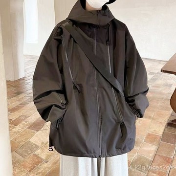 秋冬新款黑武士衝鋒衣外套男女衕款防風美式高街機能風休閒夾剋潮 防水防風衣 衝鋒衣 防風服 保暖外套 風衣 登山服