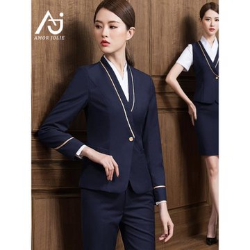 空姐制服女高端南航職業套裝置業顧問美容師高鐵售樓部工作服工裝