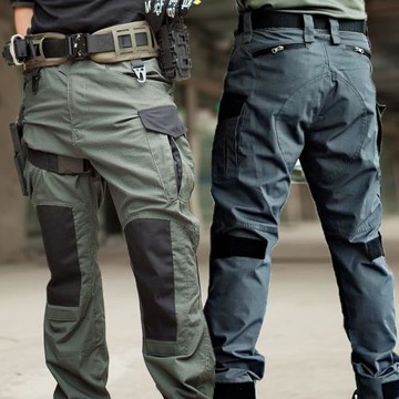 2022新款直筒通勤強襲者戰術褲男收腿束腳褲子機能武士美法式工裝