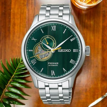 SEIKO 精工 Presage 日式庭園機械錶-41.8mm(SSA463J1/4R39-00W0G)