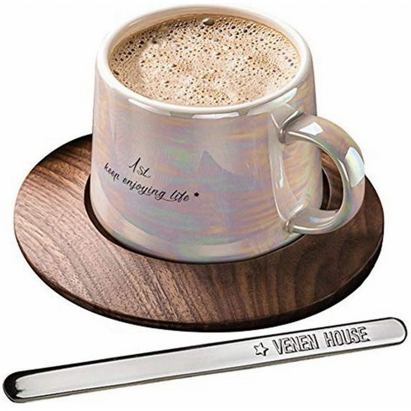 Pflife コーヒーカップ おしゃれ ソーサー付き スプーン付き マグカップ 350ml プレゼント 女性 ギフトボックス 高級 シンプル 通販 Lineポイント最大0 5 Get Lineショッピング