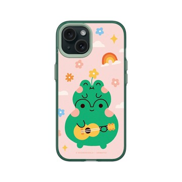 iPhone 15 Clear 憂墨綠 - Niniwanted - Frogs Ukulele