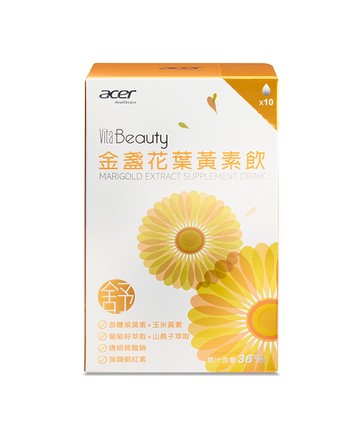金盞花 【宏碁健康】VitaBeauty金盞花葉黃素飲(10包/盒)x5盒組 (共50包)