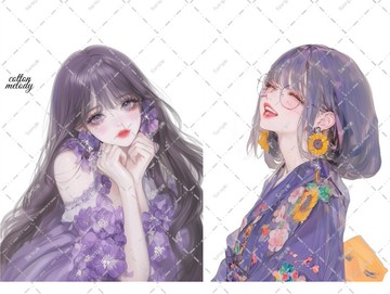 原創貼紙 no.6285 人物貼紙 原創貼紙 女孩貼紙 原創人物貼紙