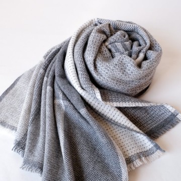 Cashmere 100% 手工喀什米爾圍巾【紋華03】