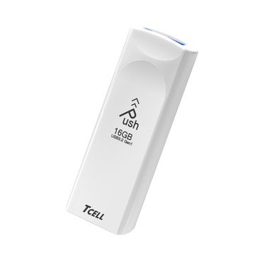 TCELL USB3.2 Gen1 16GB Push推推隨身碟(珍珠白) - 5入組