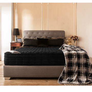 obis 鑽黑系列-三線乳膠三段式獨立筒無毒床墊單人3.5*6.2尺(25cm)_活