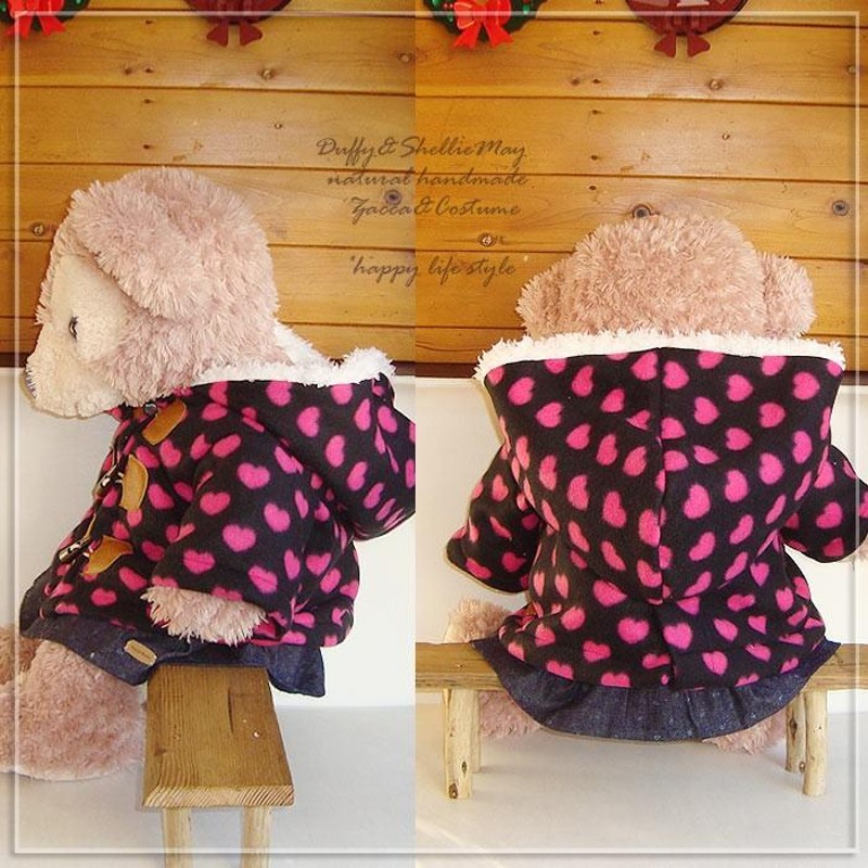 ダッフィー*シェリーメイコスチューム・Ｍサイズduffy☆ハートダッフルコート（黒）＆スカートcoat39-m【洋服】 | LINEブランドカタログ