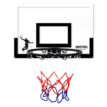 Runwave 掛式迷你籃球框全套組 門掛式  白色 + 黑色  1組  40cm x 30cm