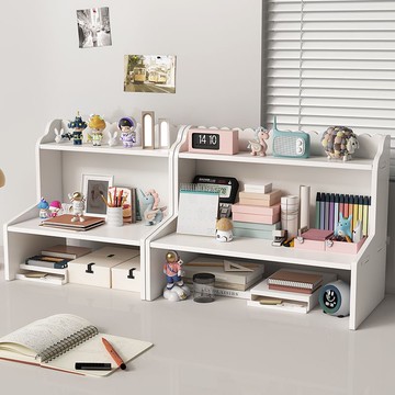 整理盒 層架 置物架 收納架 抽屜櫃 收納盒 書架 桌面雙層置物架兩層多功能書桌化妝品整理收納架學生宿捨增高架ns UZ