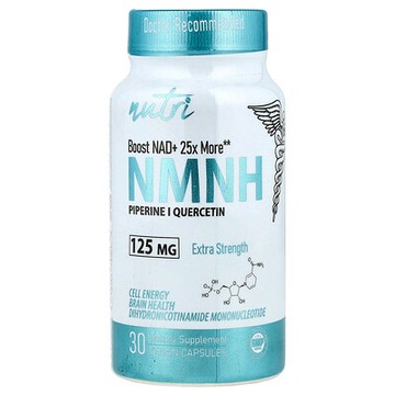 Nutri, NMNH，特強型，125 毫克，30 粒全素膠囊