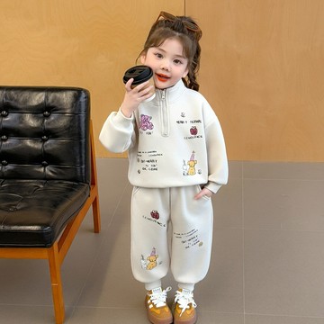 【中小女童】甜美卡通休閒套裝