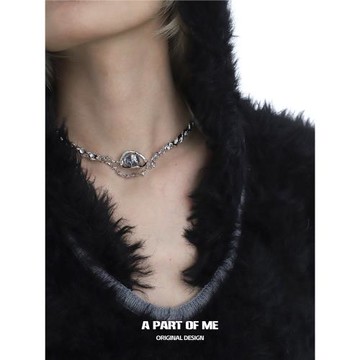 APARTOFME原創小眾設計水星記項鏈中性風頸鏈金屬項圈chocker