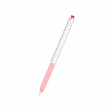 【AHAStyle】AHAStyle Apple Pencil 2代 原子筆造型保護套 雙色果凍筆套 海棠粉色