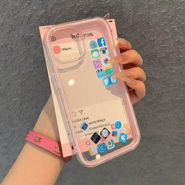 🚚台灣出貨🚚App圖標適用iPhone15plus手機殼17pro二合一16透明12/13防摔14pro