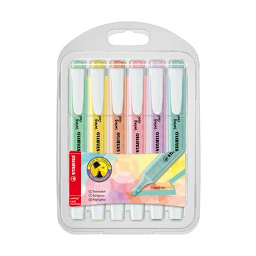 STABILO 德國 思筆樂 swing cool Pastel 樂酷馬卡龍色系螢光筆 6色組 / 盒 275/6-08【APP滿額下單10%點數(單一帳號最高5000點)】1/31止