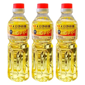 福壽實業 大豆沙拉油 黃豆萃取精煉 油質穩定  600ml  3瓶