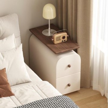 【匠俱】床頭櫃-30x40x48cm(極窄實木床頭櫃 臥室家用小型夾縫床邊櫃 迷你簡約現代床邊櫃子)