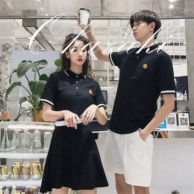 トップス Tシャツ 夏 夏物 ワンピース ペアルック 半袖 カップル レディース メンズ カジュアル サマー プレゼント 体型カバー 旅行 韓国 ファッション 通販 Lineポイント最大get Lineショッピング