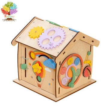 【樹年】蒙氏兒童多功能忙碌屋多功能六面百寶箱 寶寶早教啟蒙3-4歲半益智玩具