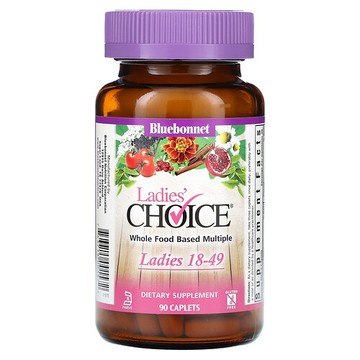 Bluebonnet Nutrition, Ladies' Choice，全食基多營養素，18-49 歲女士，90 片囊片