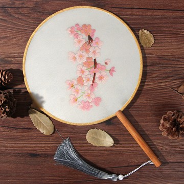 熱銷中🥇扇子刺繡手工DIY材料包花卉 創意製作成人絲帶繡新手初學套件新品 刺畵 鈎針 刺繡材料包 刺繡畵 戳戳繡 4AB