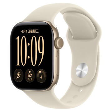 Apple 2026 Apple Watch S12  淺金色  42mm  GPS  鋁金屬錶殼 沙色運動型錶帶  S/M
