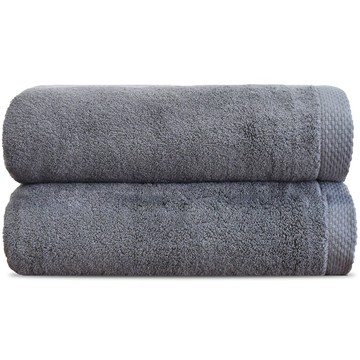 Jyuryeonjejakso 高級飯店毛巾 40支 精梳棉 450g  2條  深灰色