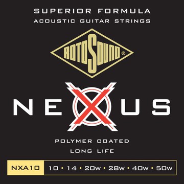 英國ROTOSOUND NXA10 (10-50) 鍍膜磷青銅 木吉他弦 旋弦公司貨【小叮噹的店】