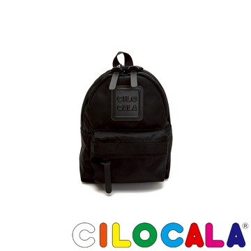 【台灣總代理】CILOCALA 亮彩尼龍防潑水BLACKY後背包-迷你 黑