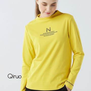 【Qiruo 奇若】秋冬專櫃黃色上衣3027A 英文款